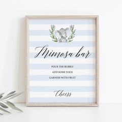 Mimosa Bar sign printable for boy baby shower by LittleSizzle