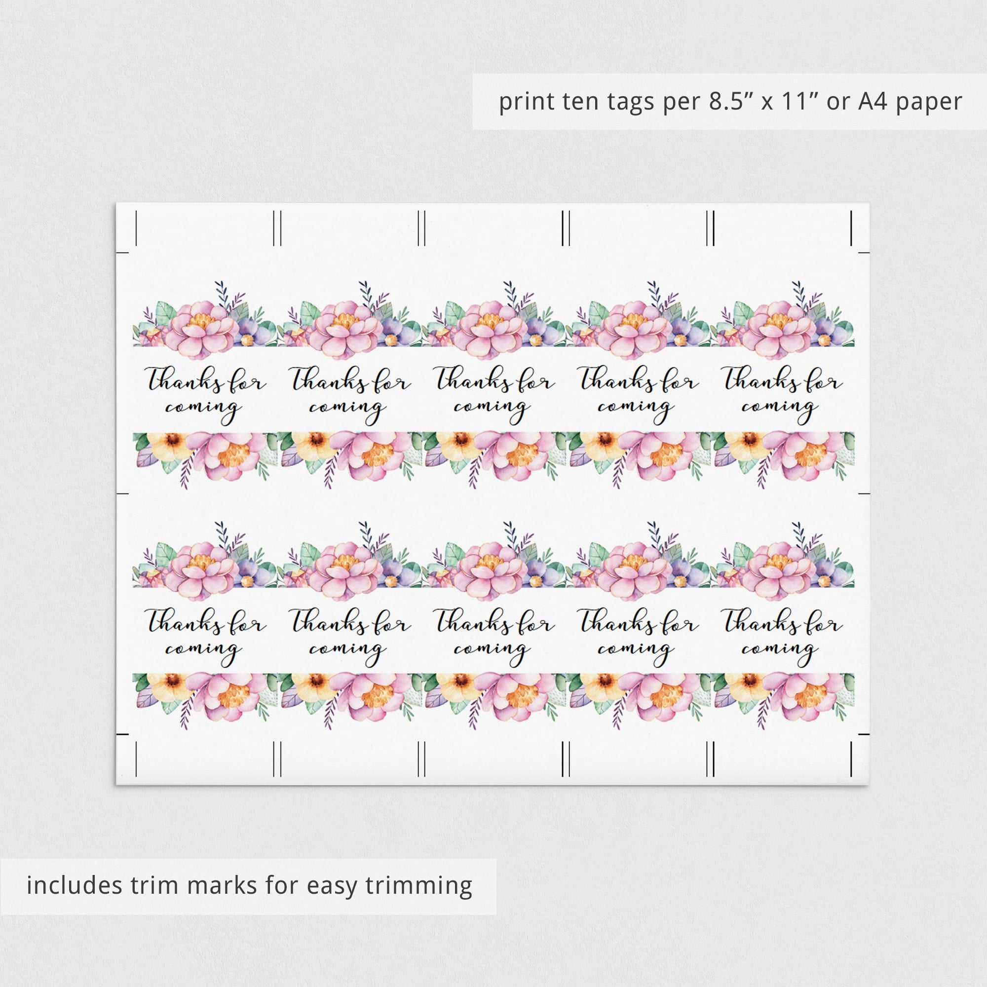 Editable tag for floral baby shower by LittleSizzle