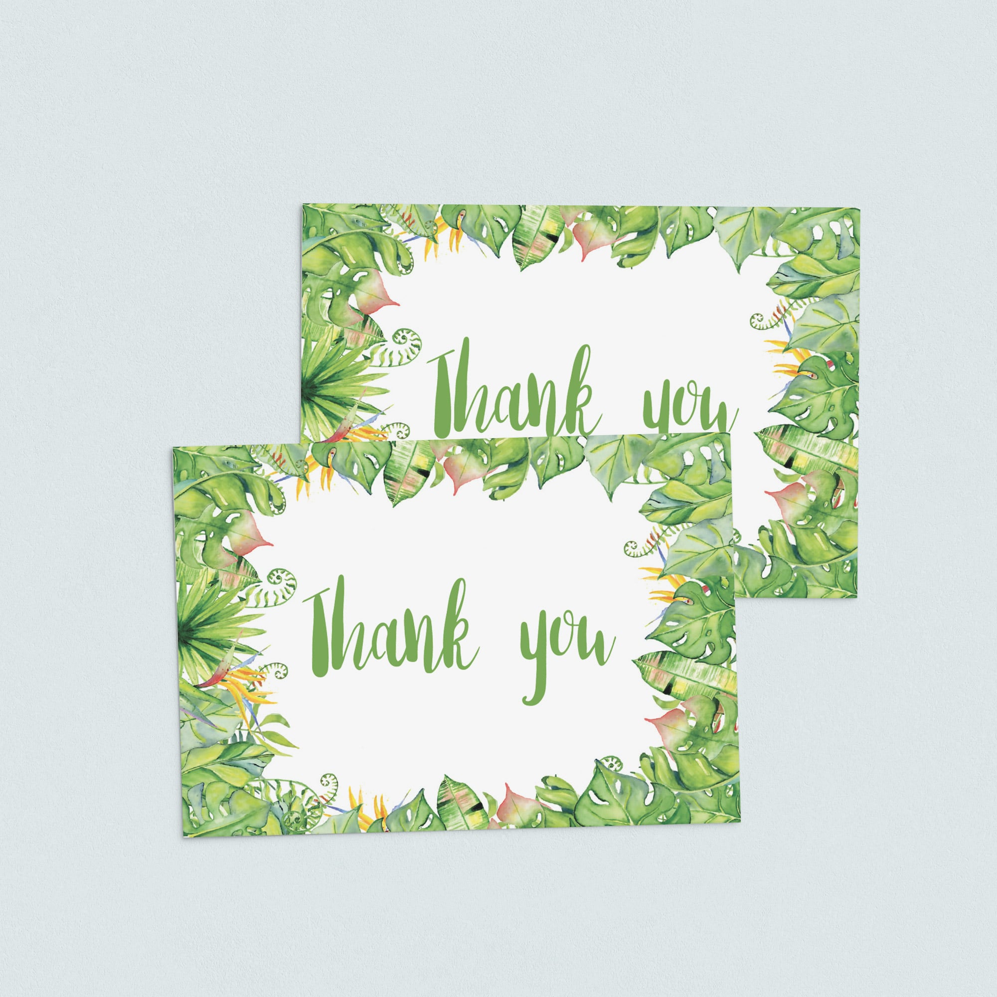Hawaiian shower thank you cards download PDF by LittleSizzle