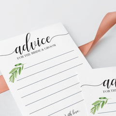Wedding advice cards instant download by LittleSizzle