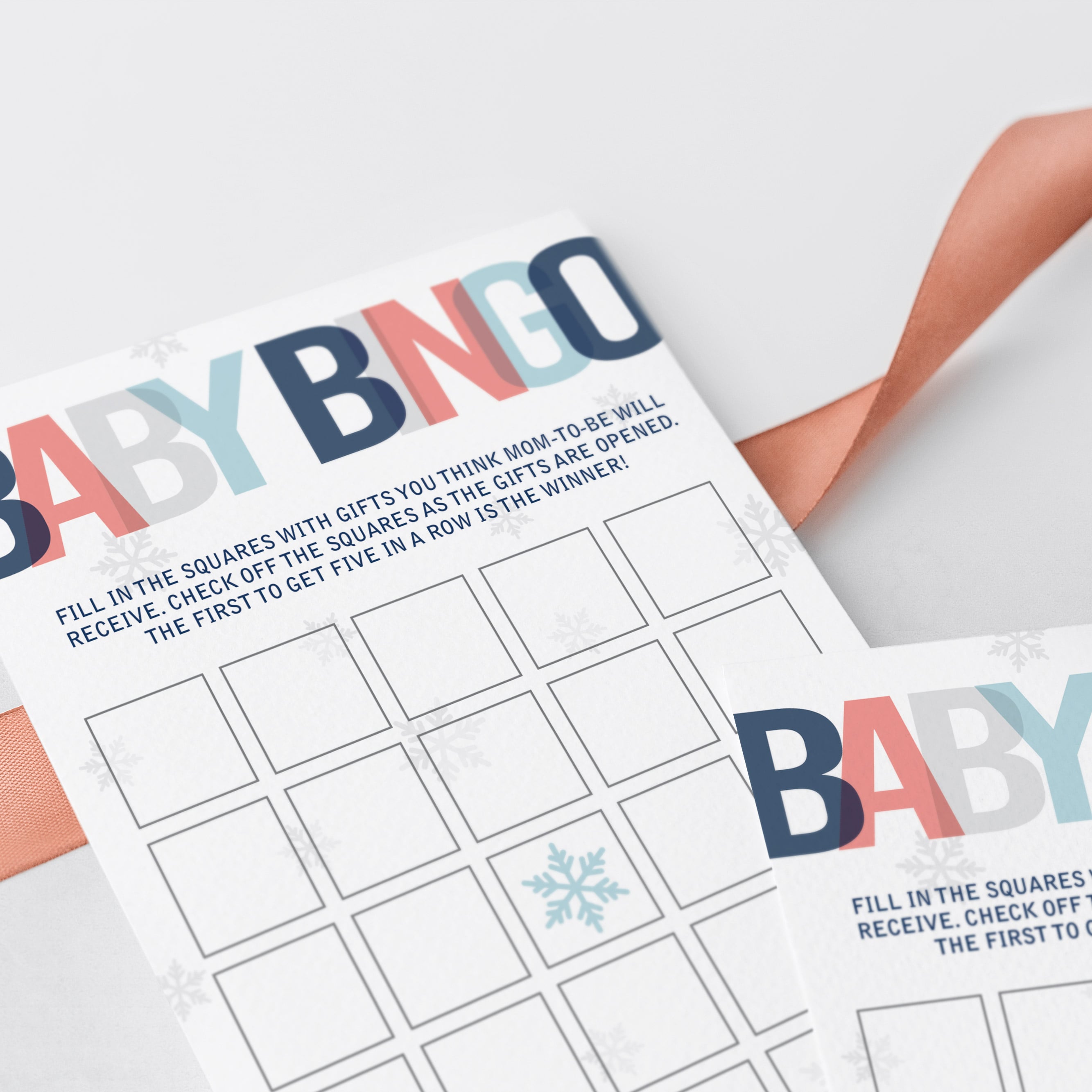 Prefilled baby shower bingo cards for boy shower by LittleSizzle