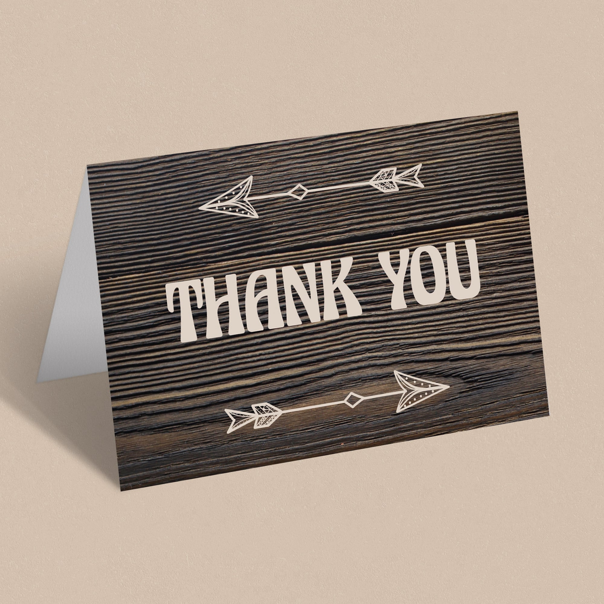 Printable woods thank you card download by LittleSizzle