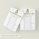 St Patrick's Party Game Irish Slang Match Up Printable