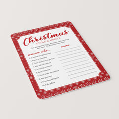 Jingle & Mingle Christmas Party Game Printable