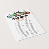 Halloween Phobia Match Up with Answer Key Printable