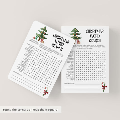 Xmas Word Search Game Printable | Instant Download – LittleSizzle