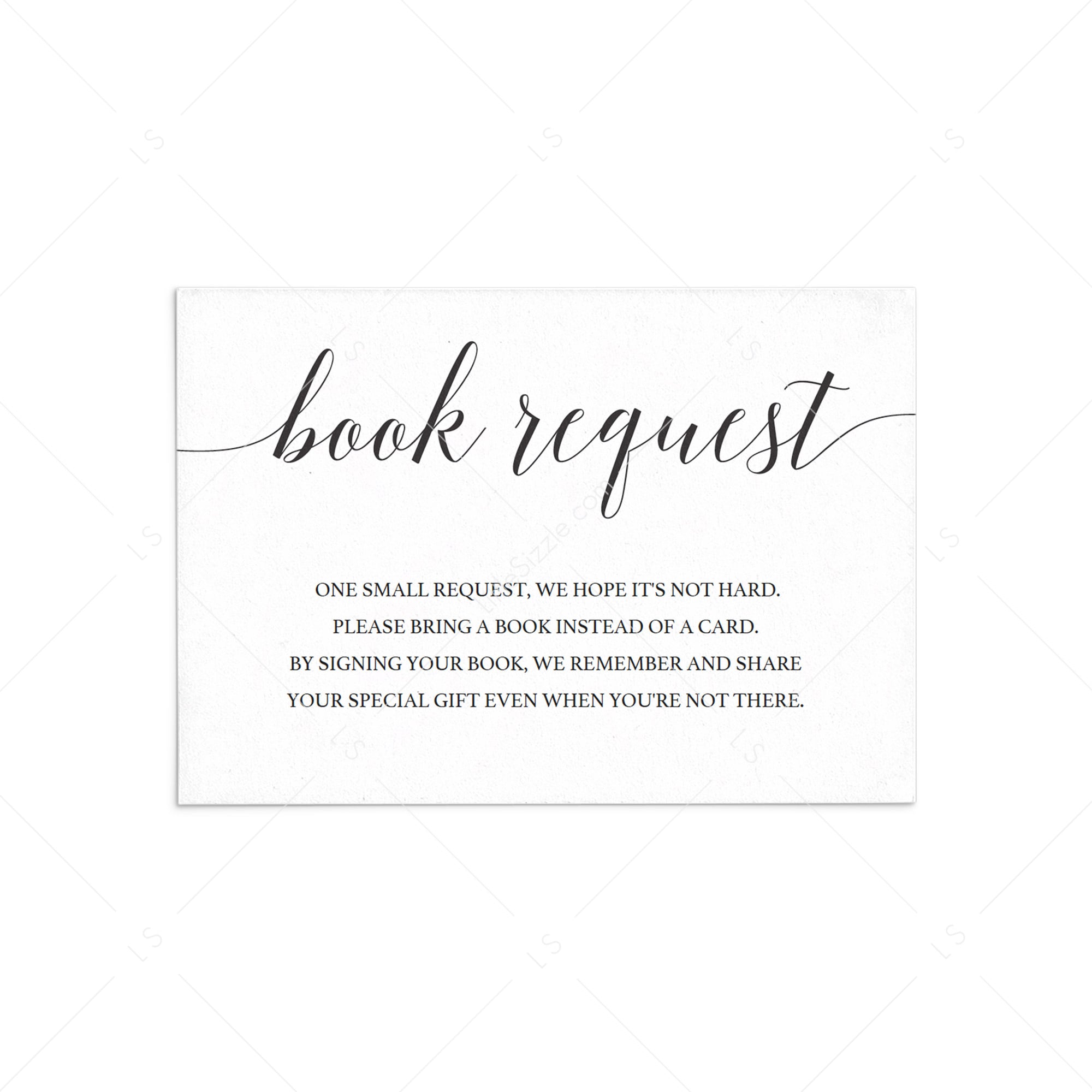 Simple baby book request card template by LittleSizzle
