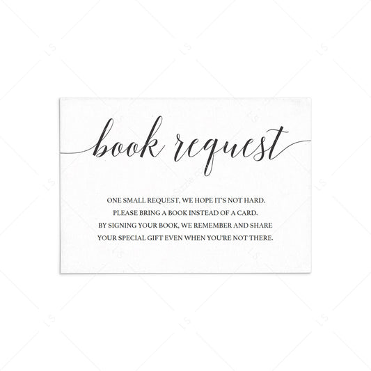 Simple baby book request card template by LittleSizzle