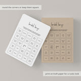 Minimalist Bridal Bingo PreFilled And Blank Cards Printable