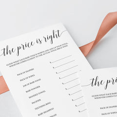 The price is right baby shower game by LittleSizzle