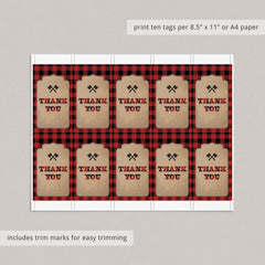 Lumberjack Party Decor Supplies Package
