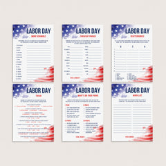 Printable Labor Day Games Bundle by LittleSizzle