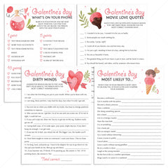 Funny Galentine's Day Games Bundle for Zoom & Printable by LittleSizzle