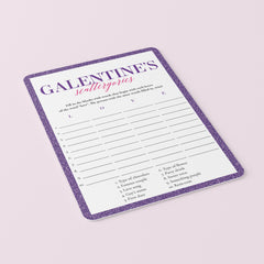 Galentine's Scattergories Game Printable