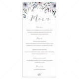 Watercolor floral menu card template by LittleSizzle