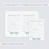 Funny Baby Shower Games Baby Mad Libs Printable