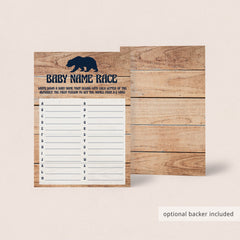 Little cub on baby shower game printable by LittleSizzle