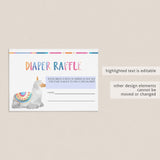 Watercolor llama baby shower games instant download by LittleSizzle