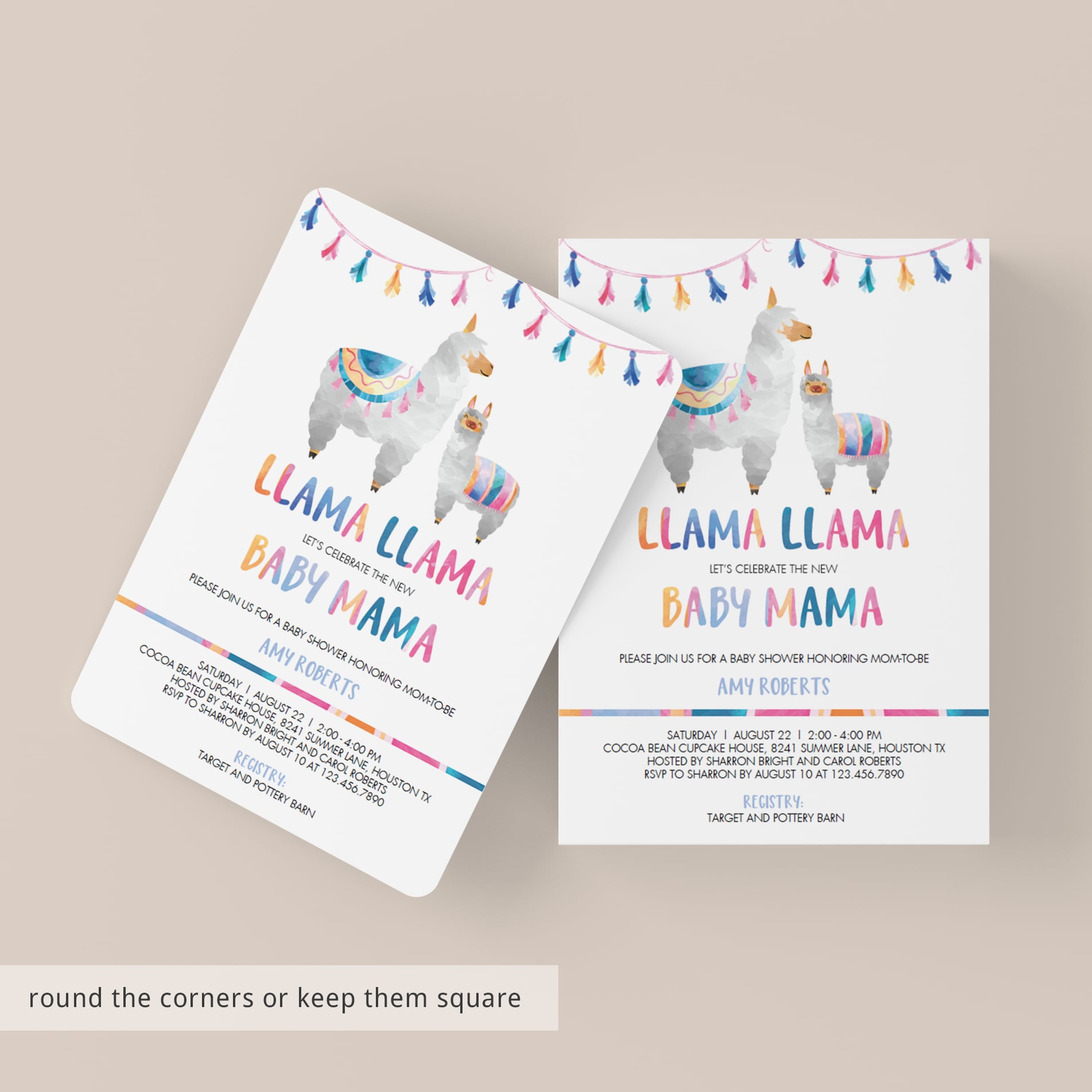 Llama mama baby shower invitations by LittleSizzle