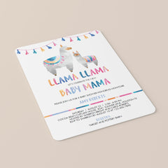 Llama mama baby mama baby shower invitation by LittleSizzle