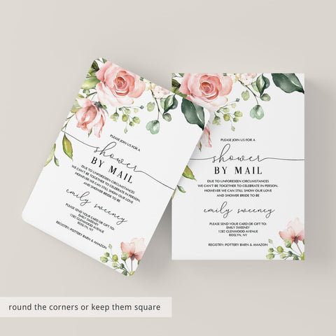 Long Distance Bridal Shower by Mail Invitation Template | Instant ...