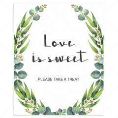 love is sweet please take a treat sign printable by LittleSizzle