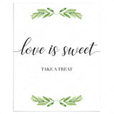 Greenery Bridal Shower Sign Love Is Sweet by LittleSizzle
