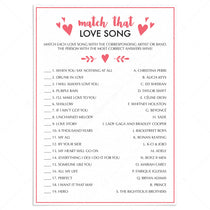 Name That Love Song Games Printable | Instant Download – LittleSizzle