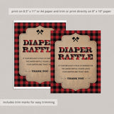 Printable Rustic Baby Shower Diaper Raffle Table Sign