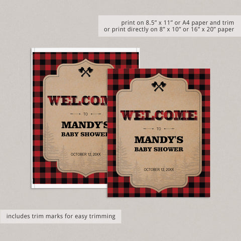 Lumberjack party Decor Package printable | Instant download table signs ...