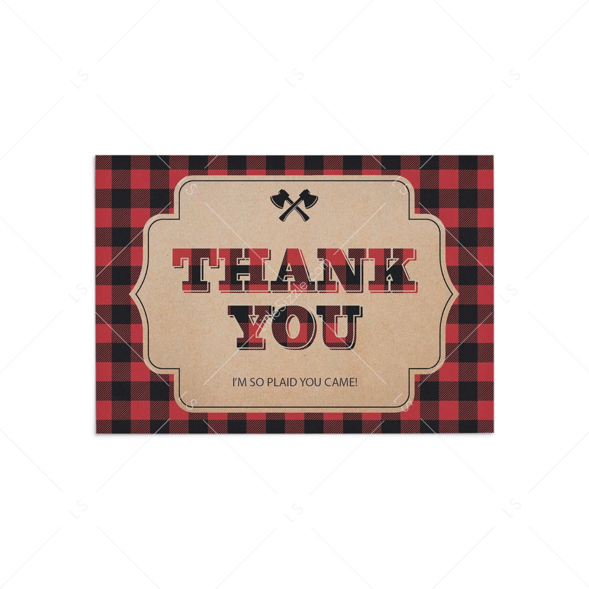 Lumberjack party thank you cards by LittleSizzle