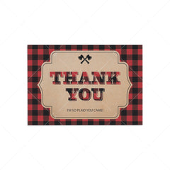 Lumberjack party thank you cards by LittleSizzle