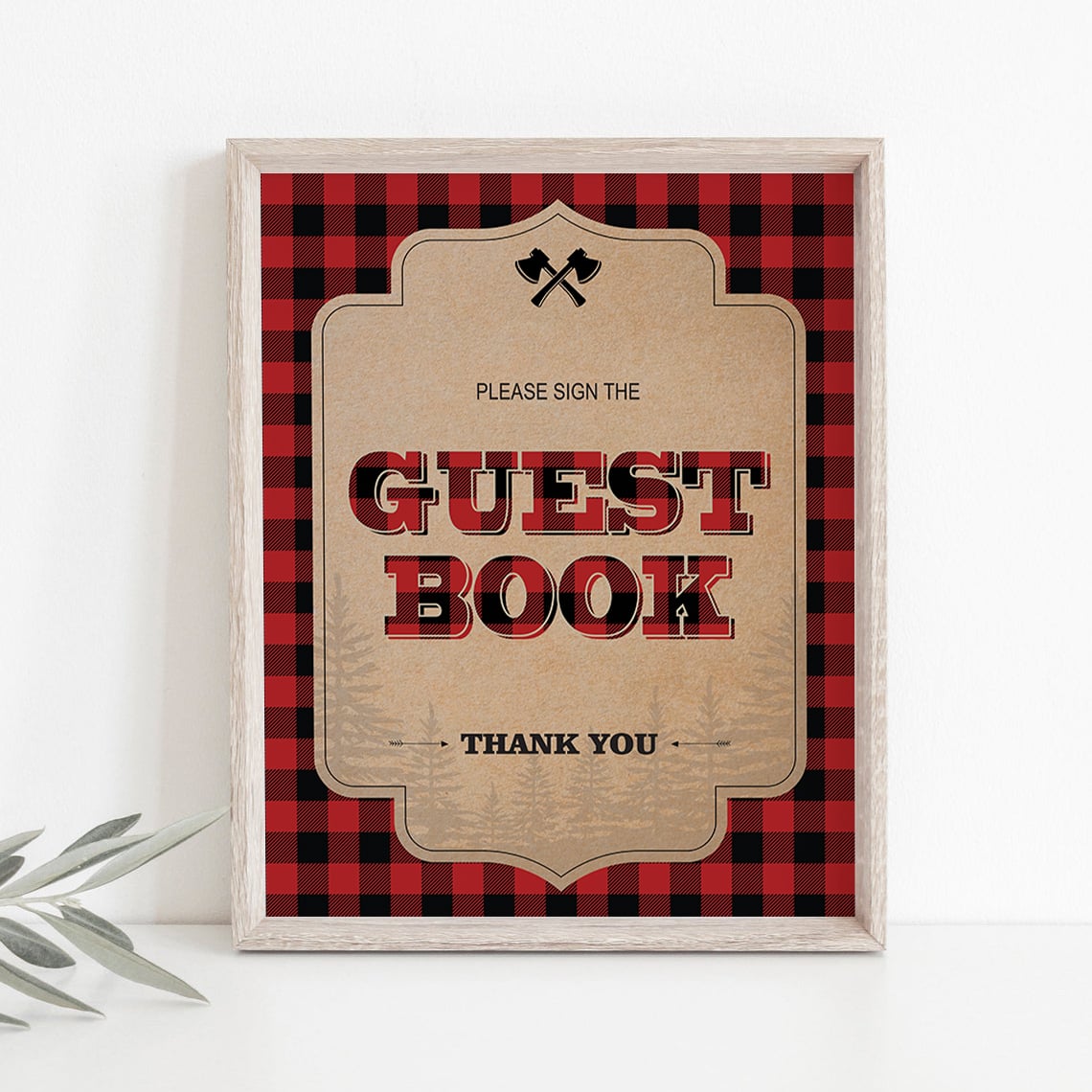 Rustic party decorations guest book station table sign by LittleSizzle