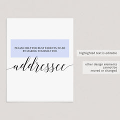 Editable Address Request Sign Template | Calligraphy Font – LittleSizzle
