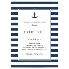 marine bridalshower invitation printables by LittleSizzle