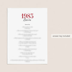 Married in 1983 Trivia Quiz for Ruby 40th Anniversary