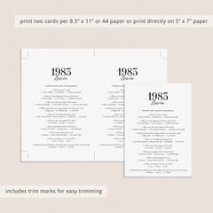 Married in 1983 40th Wedding Anniversary Party Games Bundle