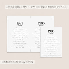 1983 Fun Facts Quiz with Answers Printable