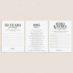 30th Anniversary Party Games Married in 1993 Printable by LittleSizzle
