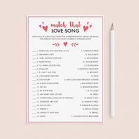 Name That Love Song Games Printable | Instant Download – LittleSizzle