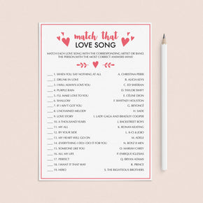 Name That Love Song Games Printable | Instant Download – LittleSizzle