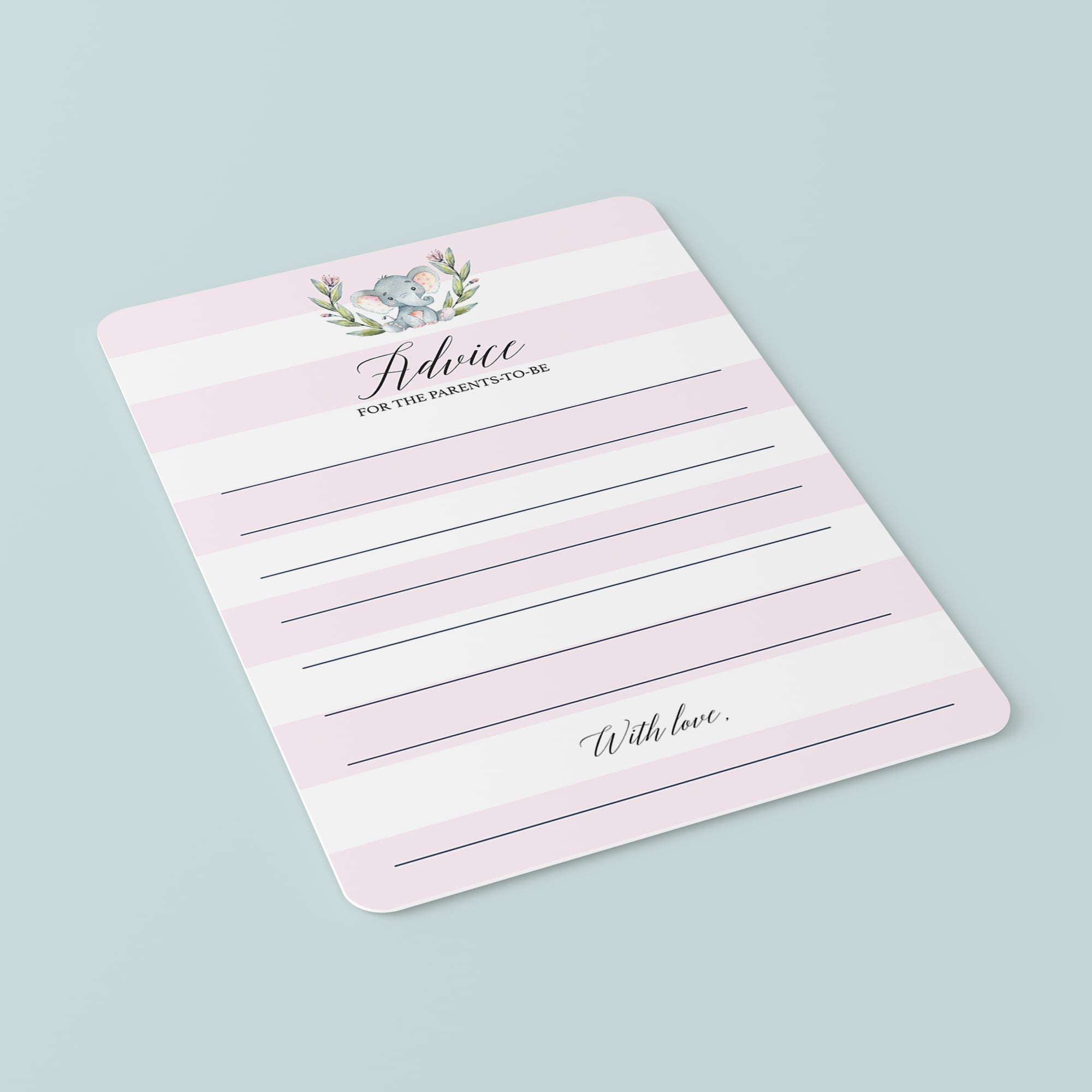 Printable baby shower girl advice cards by LittleSizzle