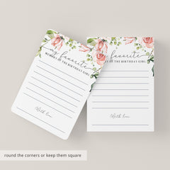 Floral Birthday Cards My Favorite Memory Of The Birthday Girl Printable