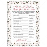 Merry Christmas Around the World Game Printable by LittleSizzle