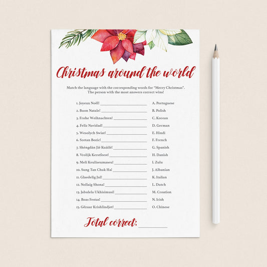 Christmas Around The World Game Printable by LittleSizzle