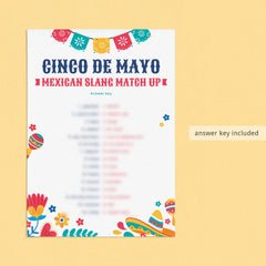 Cinco de Mayo Party Game Mexican Slang with Answers