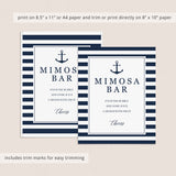 Printable mimosa bar sign for nautical party by LittleSizzle