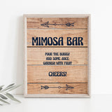 Wood background party decor mimosa bar sign printable by LittleSizzle