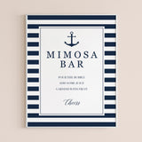 Mimosa bar sign printable for nautical themed party by LittleSizzle