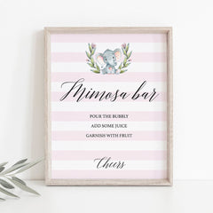 Baby elephant mom-osa bar sign download by LittleSizzle